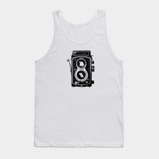 Vintage Black Camera Vector Illustration Tank Top